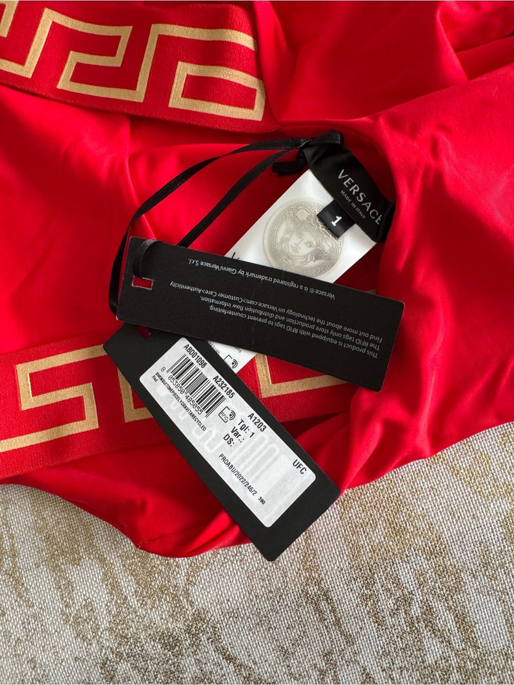 Versace Red One-Piece Swimsuit - Picture 9 of 9